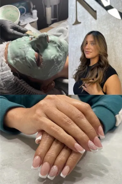 Tendencias de belleza para fin de año en Chía, incluyendo balayage y diseños de uñas.